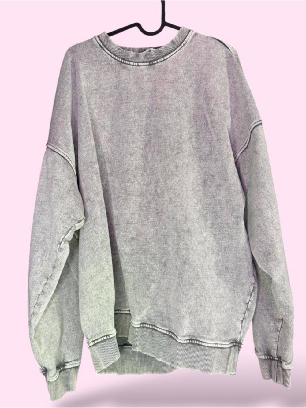 Free People Falling Forward NWOT Crewneck Sweatshirt XL Gray Oversized Pullover